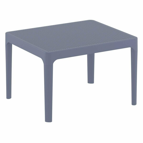 Fine-Line 24 in. Sky Side Table  Dark Grey FI2843615